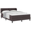 Box spring seng med hovedgærde Mørk Brun 140 x 200 cm Stof