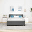 Box spring seng med hovedgærde Mørkegrå 160 x 200 cm Stof