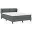Box spring seng med hovedgærde Mørkegrå 160 x 200 cm Stof