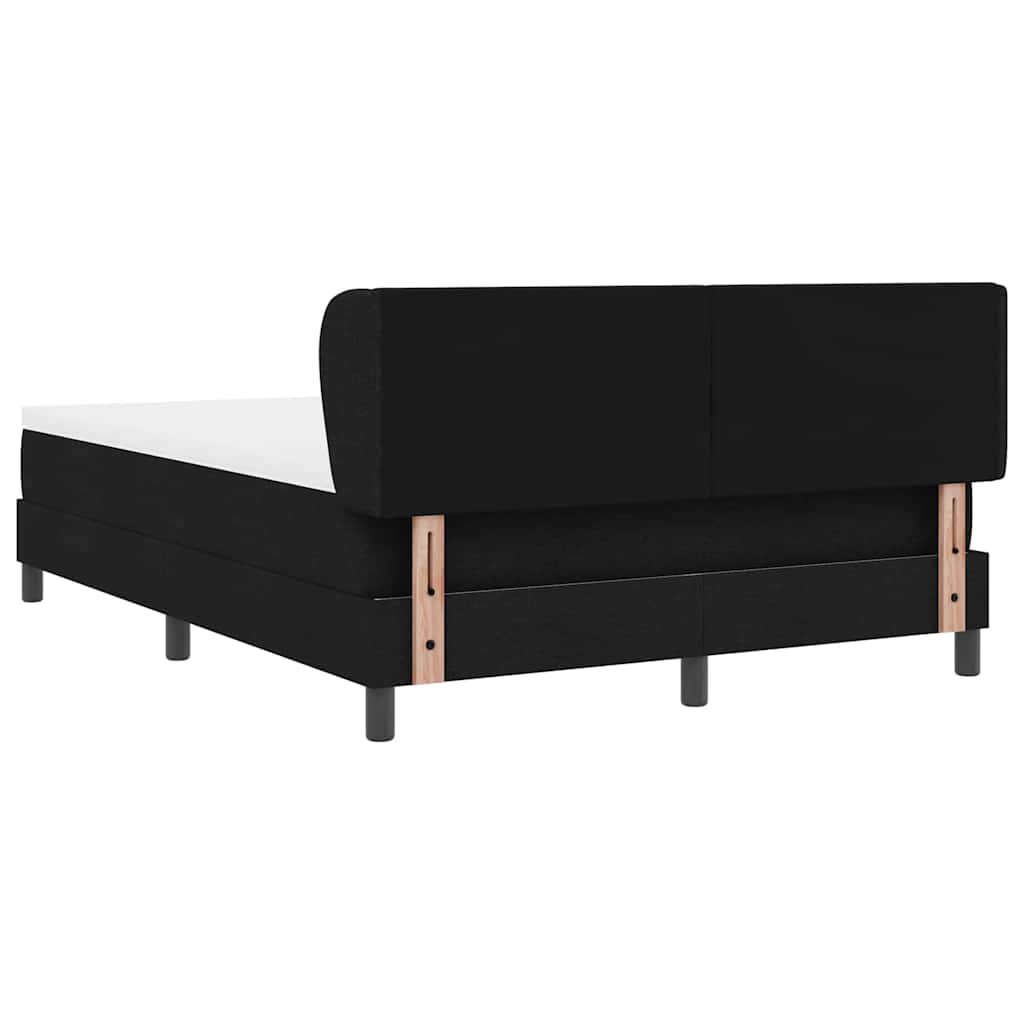Box spring seng med hovedgærde Sort 160 x 200 cm Stof