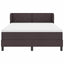 Box spring seng med hovedgærde Mørk Brun 160 x 200 cm Stof