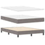 Box spring seng med hovedgærde Gråbrun 160 x 200 cm Stof