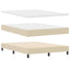 Box spring seng med hovedgærde Creme 160 x 200 cm Stof