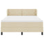 Box spring seng med hovedgærde Creme 160 x 200 cm Stof