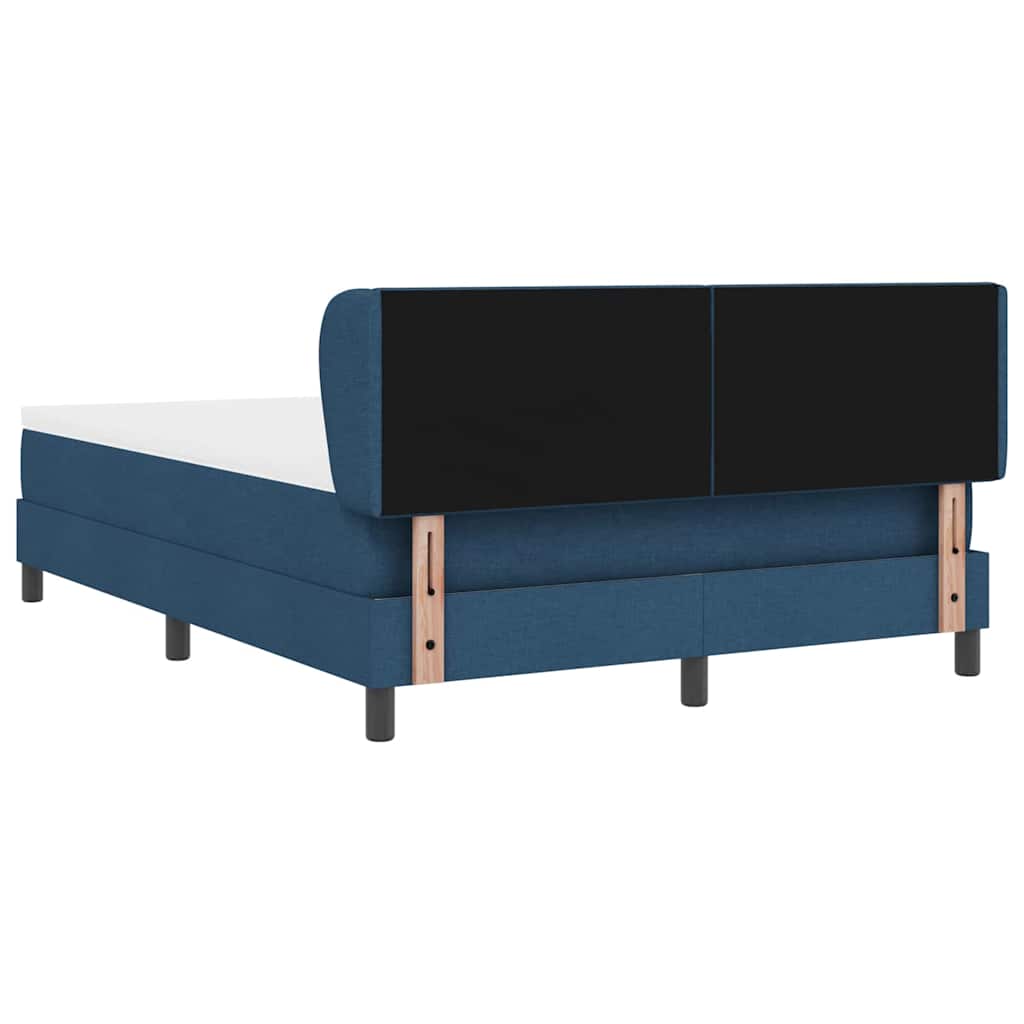 Box spring seng med hovedgærde Blå 160 x 200 cm Stof