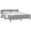 Box spring seng med hovedgærde Lysegrå 180 x 200 cm Stof