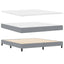Box spring seng med hovedgærde Lysegrå 180 x 200 cm Stof