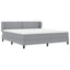Box spring seng med hovedgærde Lysegrå 180 x 200 cm Stof