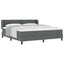 Box spring seng med hovedgærde Mørkegrå 180 x 200 cm Stof