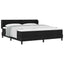 Box spring seng med hovedgærde Sort 180 x 200 cm Stof
