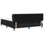 Box spring seng med hovedgærde Sort 180 x 200 cm Stof