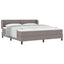 Box spring seng med hovedgærde Gråbrun 180 x 200 cm Stof
