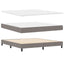 Box spring seng med hovedgærde Gråbrun 180 x 200 cm Stof