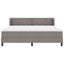 Box spring seng med hovedgærde Gråbrun 180 x 200 cm Stof