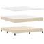 Box spring seng med hovedgærde Creme 180 x 200 cm Stof