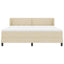 Box spring seng med hovedgærde Creme 180 x 200 cm Stof