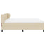 Box spring seng med hovedgærde Creme 180 x 200 cm Stof
