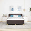 Box spring seng med madras Mørk Brun 140 x 200 cm Stof