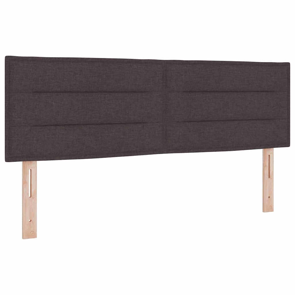 Box spring seng med madras Mørk Brun 140 x 200 cm Stof