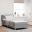 Box spring seng med hovedgærde Lysegrå 80 x 200 cm Stof