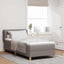 Box spring seng med hovedgærde Gråbrun 80 x 200 cm Stof