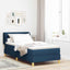 Box spring seng med hovedgærde Blå 80 x 200 cm Stof