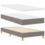 Box spring seng med hovedgærde Gråbrun 90 x 200 cm Stof