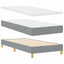 Box spring seng med hovedgærde Lysegrå 100 x 200 cm Stof