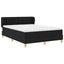 Box spring seng med hovedgærde Sort 140 x 190 cm Stof