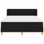 Box spring seng med hovedgærde Sort 140 x 190 cm Stof