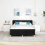 Box spring seng med hovedgærde Sort 140 x 200 cm Stof