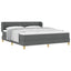 Box spring seng med hovedgærde Mørkegrå 180 x 200 cm Stof