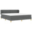 Box spring seng med hovedgærde Mørkegrå 180 x 200 cm Stof