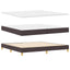 Box spring seng med hovedgærde Mørk Brun 200 x 200 cm Stof