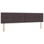Box spring seng med hovedgærde Mørk Brun 200 x 200 cm Stof