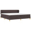 Box spring seng med hovedgærde Mørk Brun 200 x 200 cm Stof
