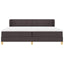 Box spring seng med hovedgærde Mørk Brun 200 x 200 cm Stof