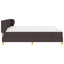 Box spring seng med hovedgærde Mørk Brun 200 x 200 cm Stof
