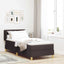 Box spring seng med hovedgærde Mørk Brun 80 x 200 cm Stof