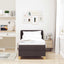 Box spring seng med hovedgærde Mørk Brun 80 x 200 cm Stof