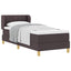 Box spring seng med hovedgærde Mørk Brun 80 x 200 cm Stof