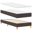 Box spring seng med hovedgærde Mørk Brun 80 x 200 cm Stof