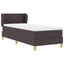 Box spring seng med hovedgærde Mørk Brun 80 x 200 cm Stof