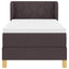 Box spring seng med hovedgærde Mørk Brun 80 x 200 cm Stof