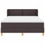 Box spring seng med hovedgærde Mørk Brun 140 x 190 cm Stof