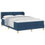 Box spring seng med hovedgærde Blå 140 x 190 cm Stof
