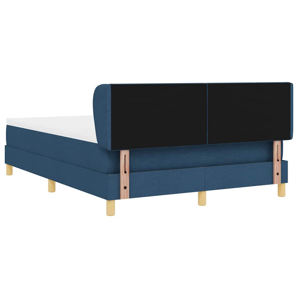 Box spring seng med hovedgærde Blå 140 x 190 cm Stof