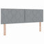 Box spring seng med hovedgærde Lysegrå 140 x 200 cm Stof