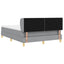 Box spring seng med hovedgærde Lysegrå 140 x 200 cm Stof