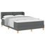 Box spring seng med hovedgærde Mørkegrå 140 x 200 cm Stof